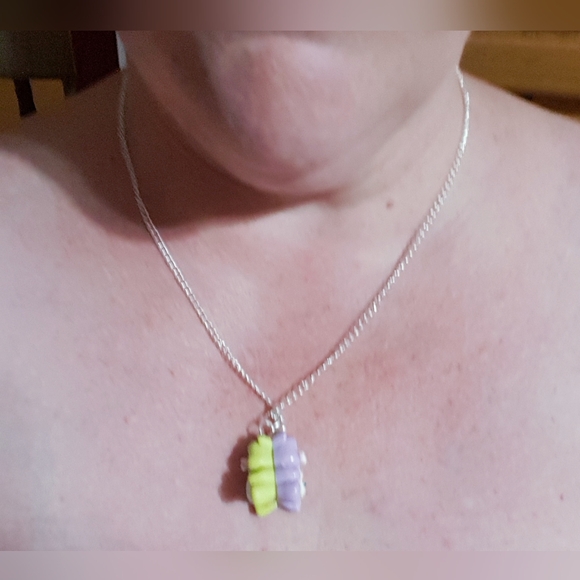 Double the Luck Necklace Handmade Jewelry 2 in 1 Rainbow Clover Bear NEW - Picture 6 of 16